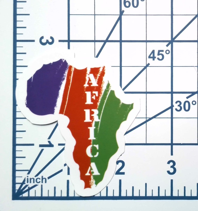 Africa Map Vinyl Sticker Colorful Continent Silhouette Travel Souvenir Decal Art gallery