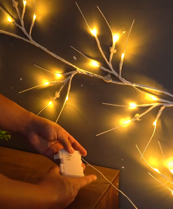 Willow Light Faux Branch Vine Lights | 6ft Battery Operated with Timer Christmas