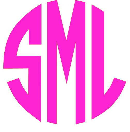 Round Monogram Decal- Yeti, Cellphones, Auto, Laptop, Gift Idea - MonogramS gallery