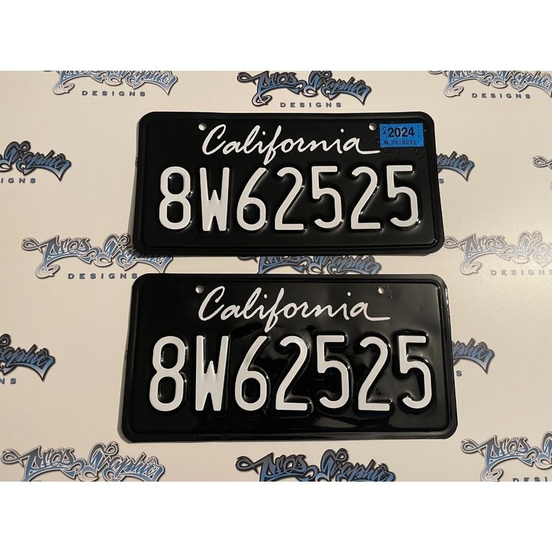Gloss California Plate Wrap DIY Kit (BACK & WHITE ) KIT 2 PLATES