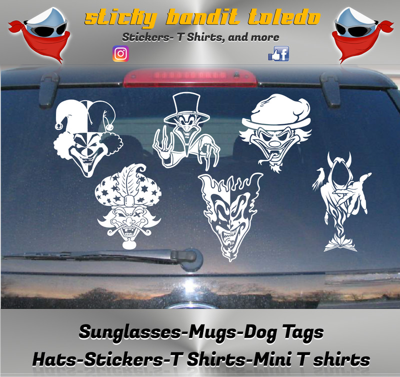 ICP Insane Clown Posse Jokers Card 6 inch window vinyl decal sticker