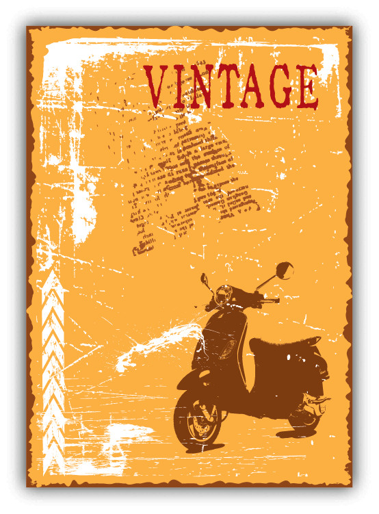 Grunge Vintage Auto Moto Car Bumper Sticker Decal