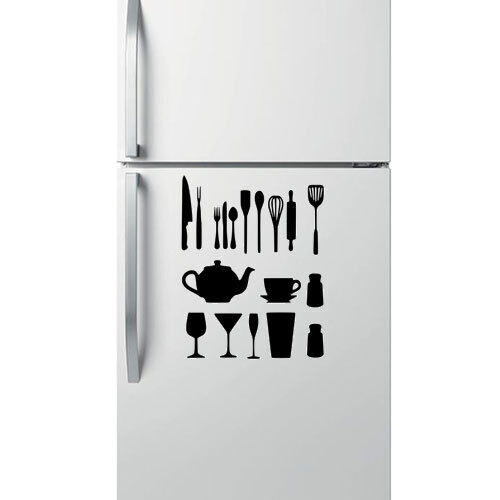Cooking Tool Set Vinyl Decal Sticker for Kitchen Wall Window Door Fridge Decor gallery