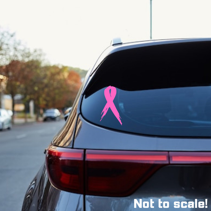 2pcs Breast Cancer Awareness Ribbon Decals - 2"-12" Car, Truck, Laptop, Tablet gallery