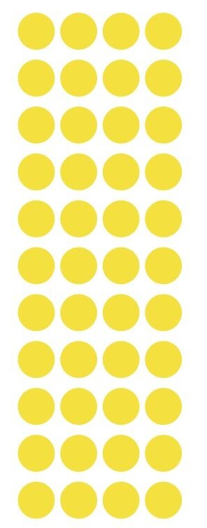 3/4″ Light Yellow Round Label Dots Stickers Color Coding Inventory 3/4 Inch Dot