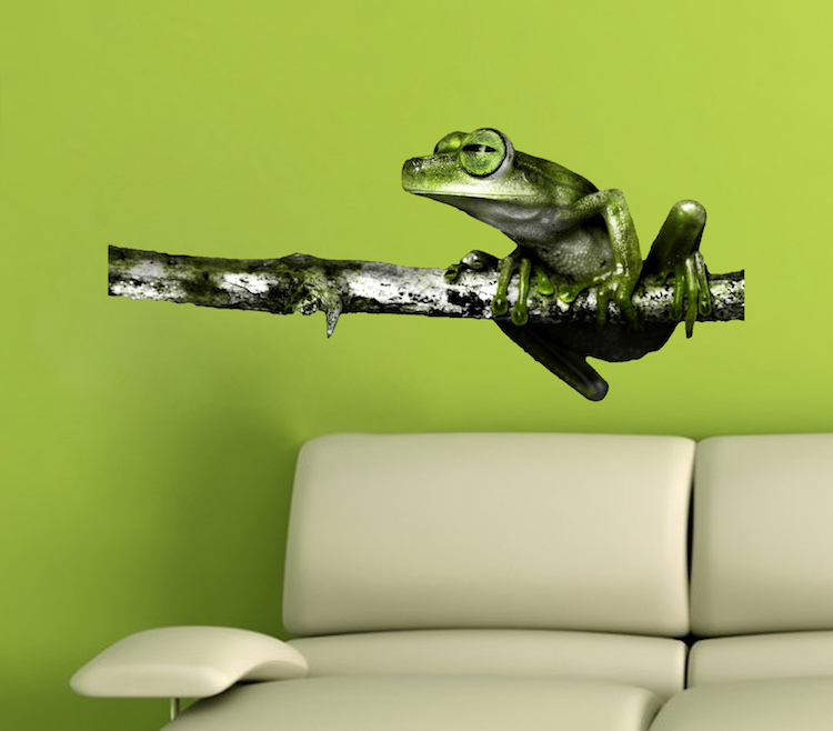 Frog Wall Decal Mural Tree Branch Nature Wild Animals Removable Wall Art, a13 gallery