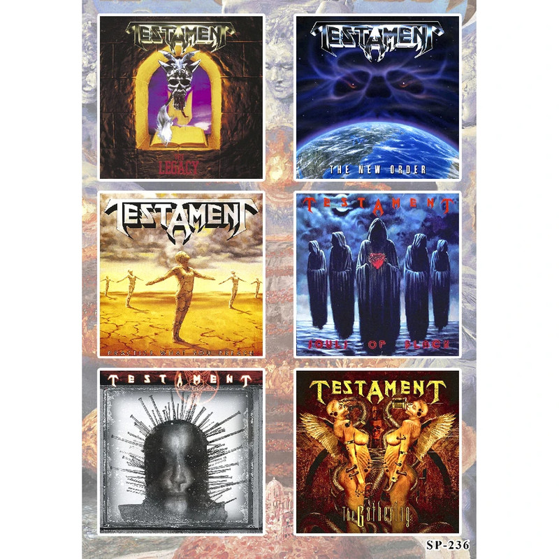 Testament Albums Sticker Pack The Legacy Order Souls of Black Gathering Ritual