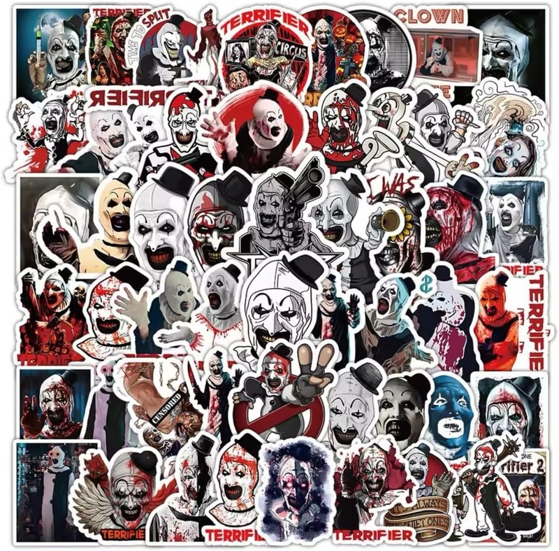 Art The Clown Terrifier 50 Sticker Lot Stickers Halloween Horror Creepy Scary !! gallery