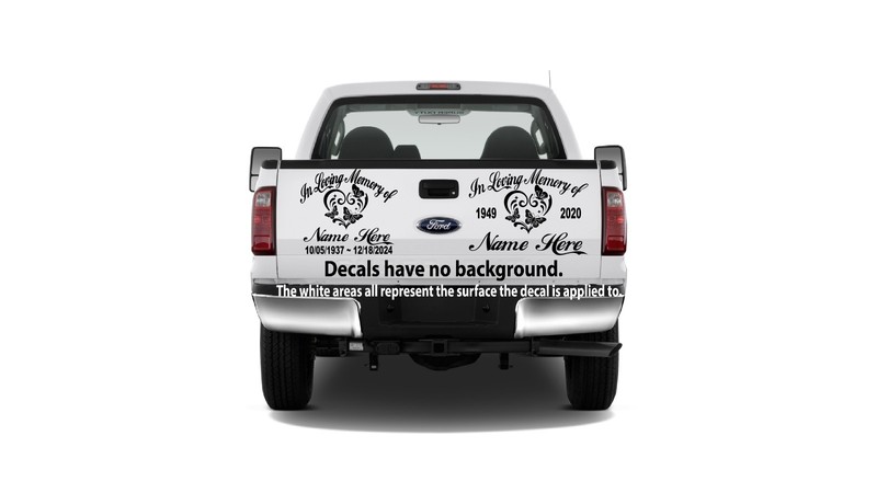 In Loving Memory Decal Heart Flower Butterfly Floral Car Window Vinyl Sticker 08 gallery
