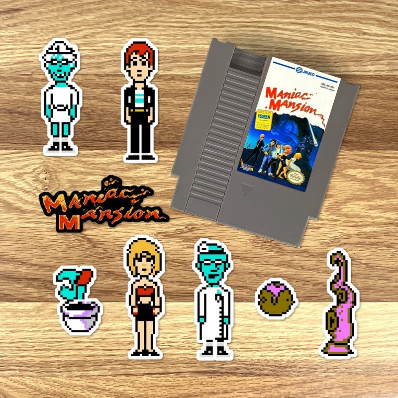 Maniac Mansion Stickers Nintendo NES 18 Sticker Pack gallery