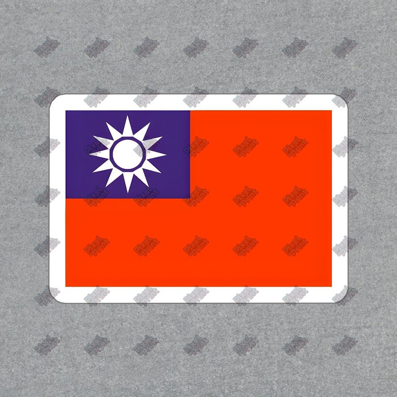 Vibrant Taiwan Flag Vinyl Sticker/Decal Perfect for Laptops, Water #548582