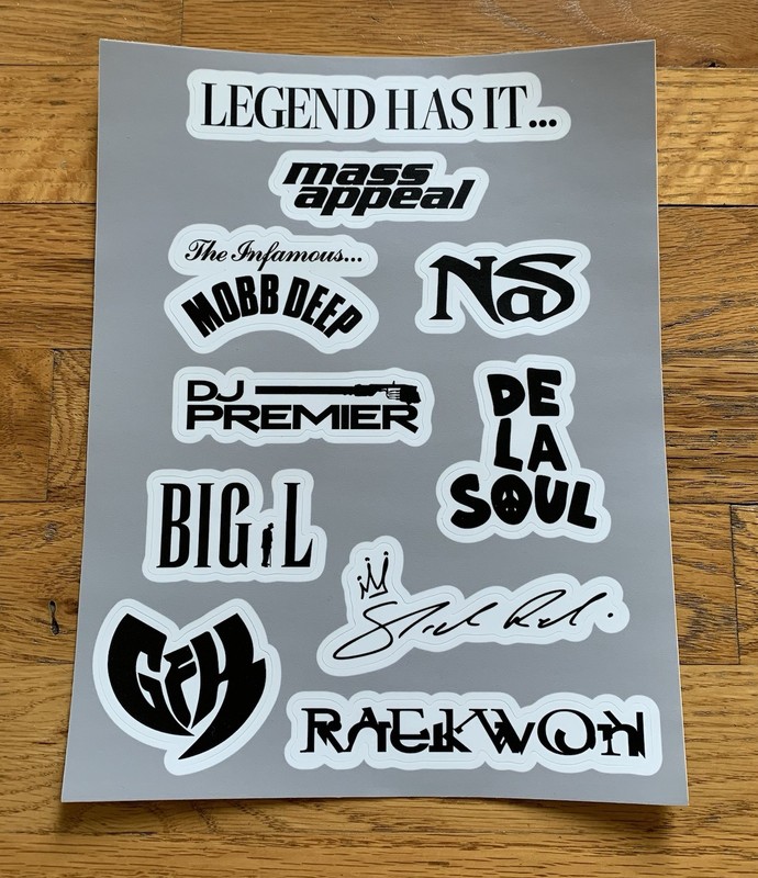 MASS APPEAL LEGEND HAS IT STICKER PACK NAS MOBB DEEP GHOSTFACE KILLAH RAEKWON