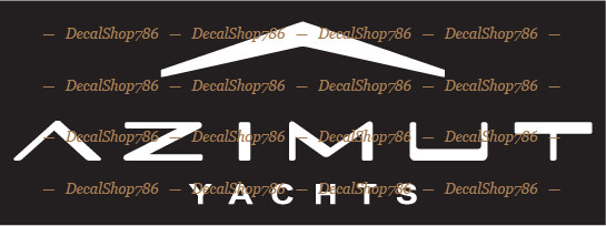 Azimut Yachts -Outdoor Sports- Car/SUV/Truck Vinyl Die-Cut Peel N’ Stick Decals