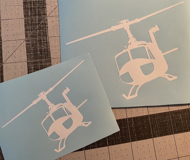 Vinyl Decal for Window - Military Helicopter, Various Colors & Sizes gallery
