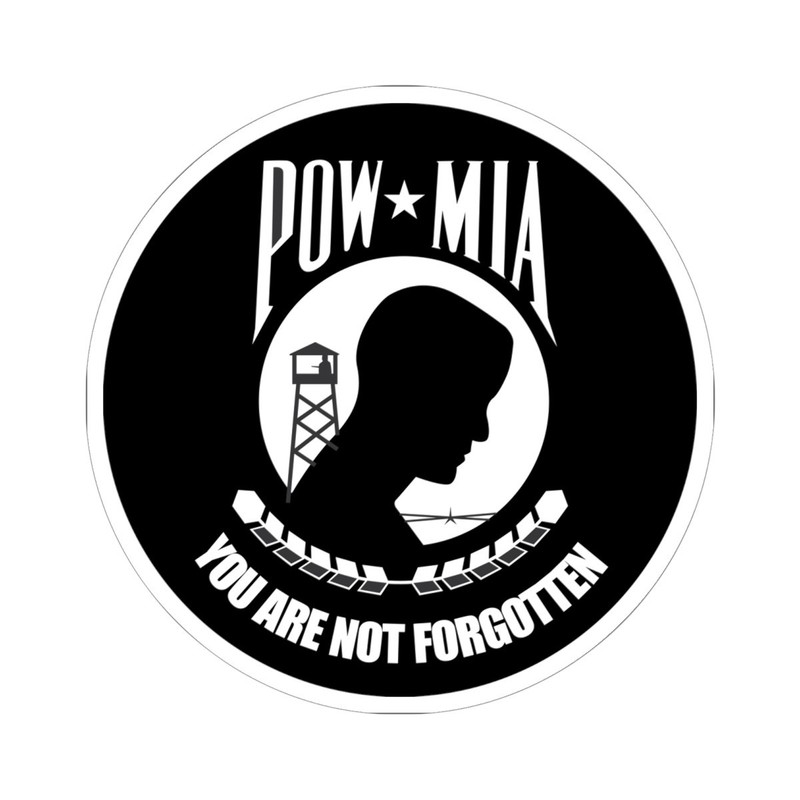 Kiss-Cut Stickers -Army – Round – POW – MIA X 300