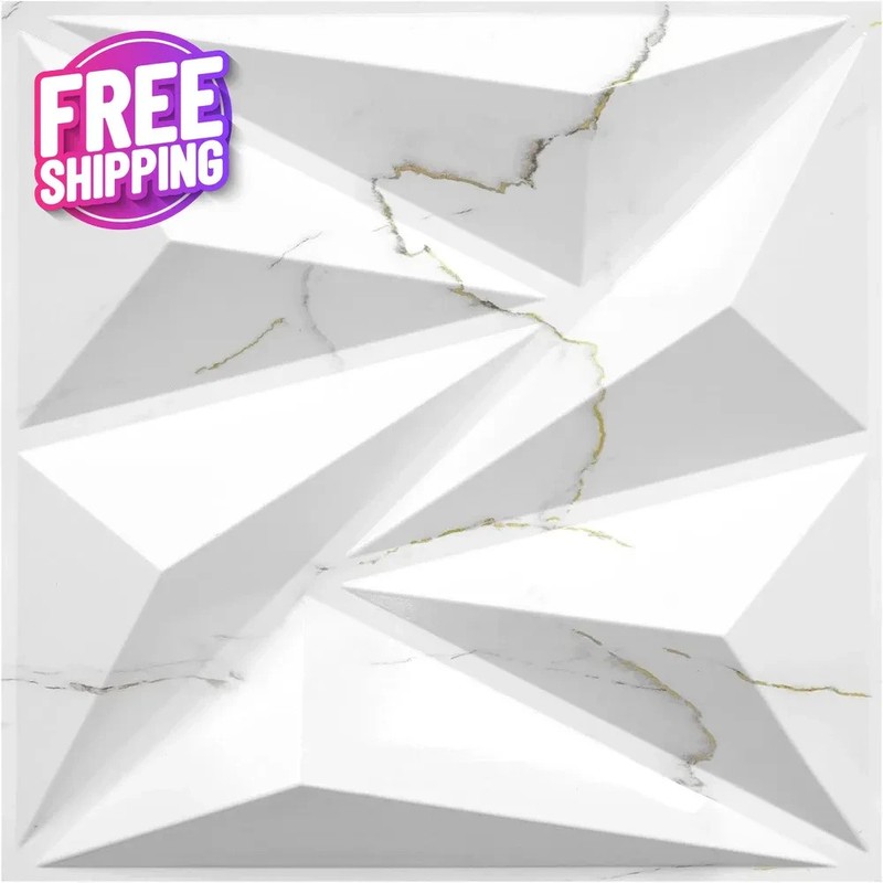 33 Pack 3D Diamond Textured Wall Panels for Elegant Home Decor