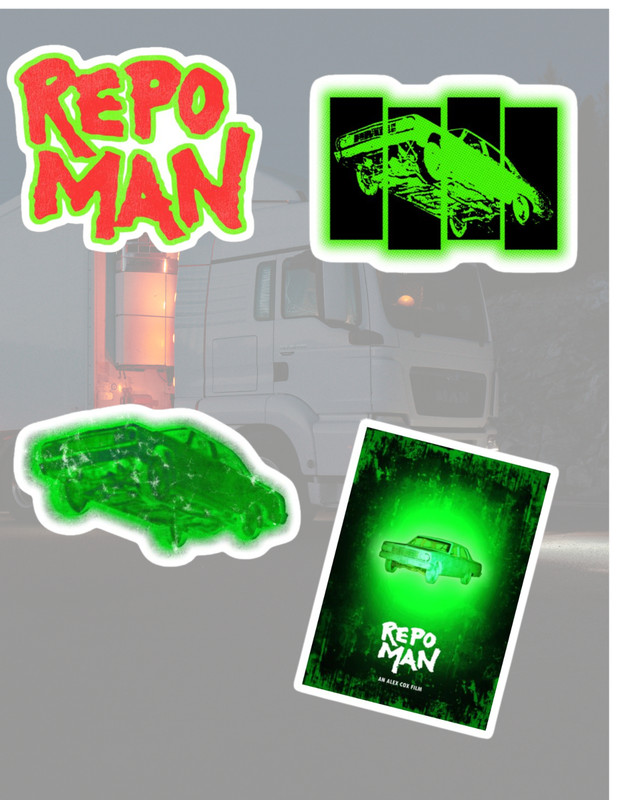 Repo Man 80’s Movie 4pc Sticker Pack