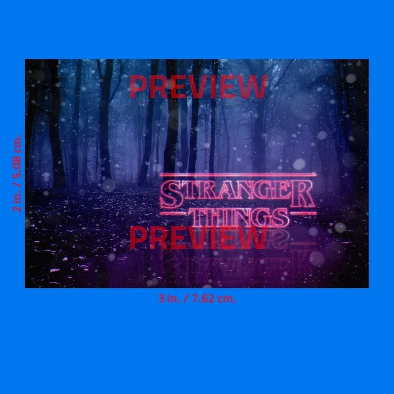 Stranger Things Sticker (HORROR TV SERIES LOGO) 2×3 in. Adhesive Photo Print