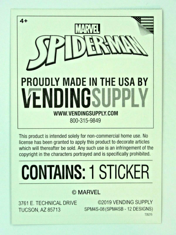 Marvel Spiderman Officially Licensed Collectible Vending Sticker Decal 8 of 12 gallery