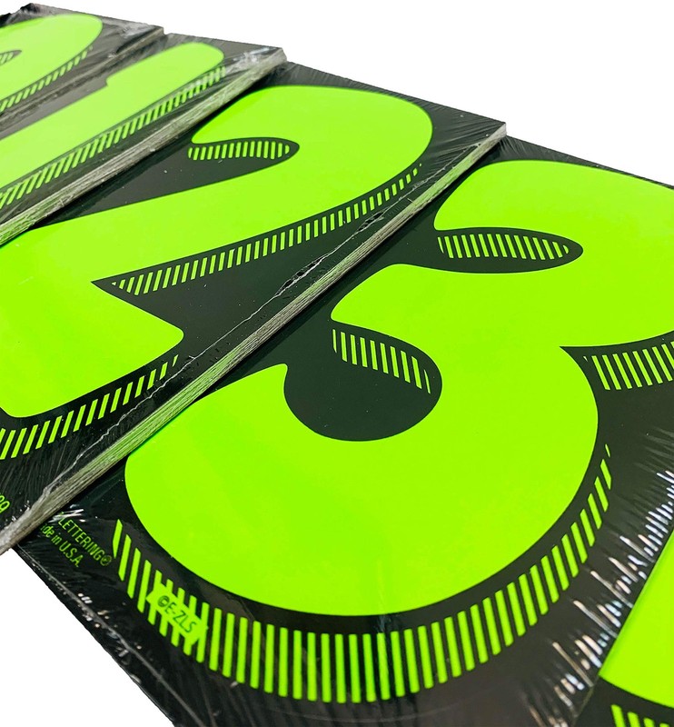 EZ Line Vinyl Decals for Cars Chartreuse Large Number Stickers Windshield Pri... gallery