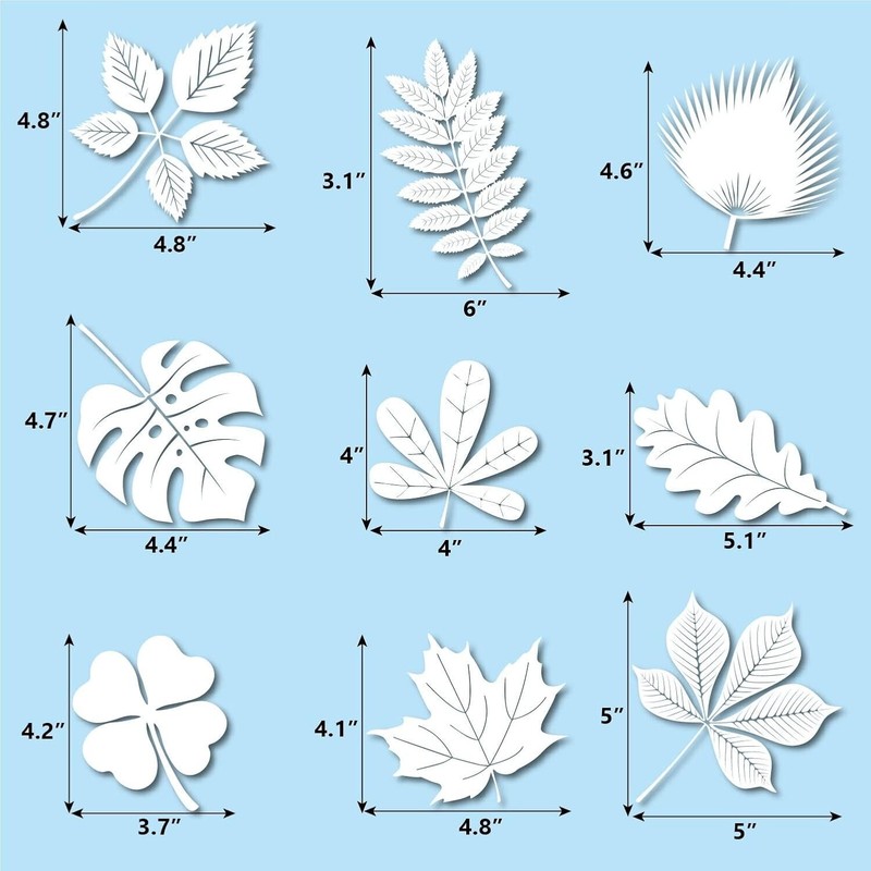 Window Decals for Bird Strikes,52 Pieces Large Leaf Shape anti Collision Window gallery