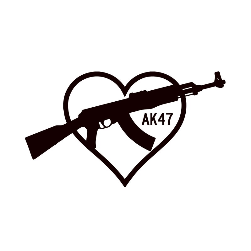 6in AK47 Decal Window Sticker Car Gun Rights Second Amendment Love America AK