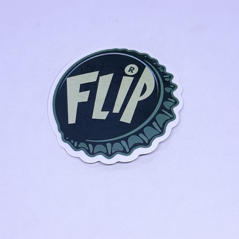 FLIP Soda Bottle Cap Sticker Decal Vinyl Cool Art Souvenir Journal Wall Tc6
