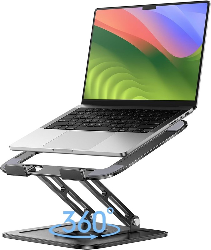 Silver Laptop Stand - Ergonomic & Portable for Laptops up to 16 inches