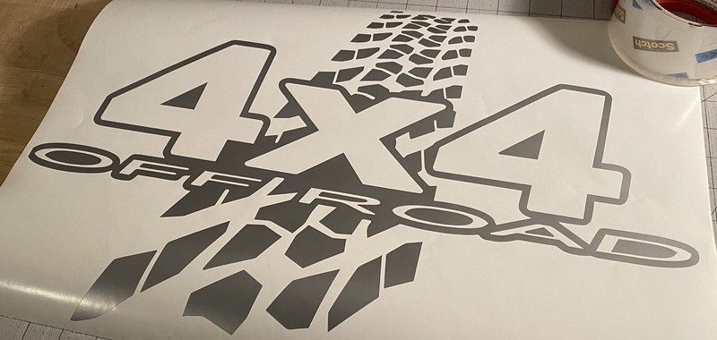Vinyl Decal - 4X4 Off Road (Tire Track) gallery