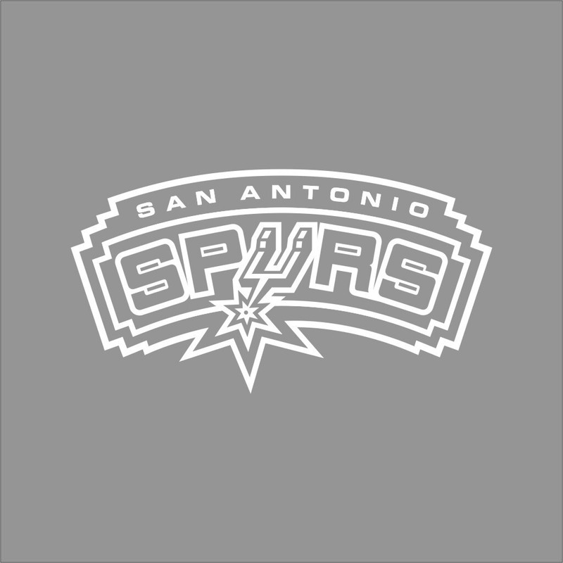 San Antonio Spurs NBA Team Logo 1 Color Vinyl Decal Car Window Wall