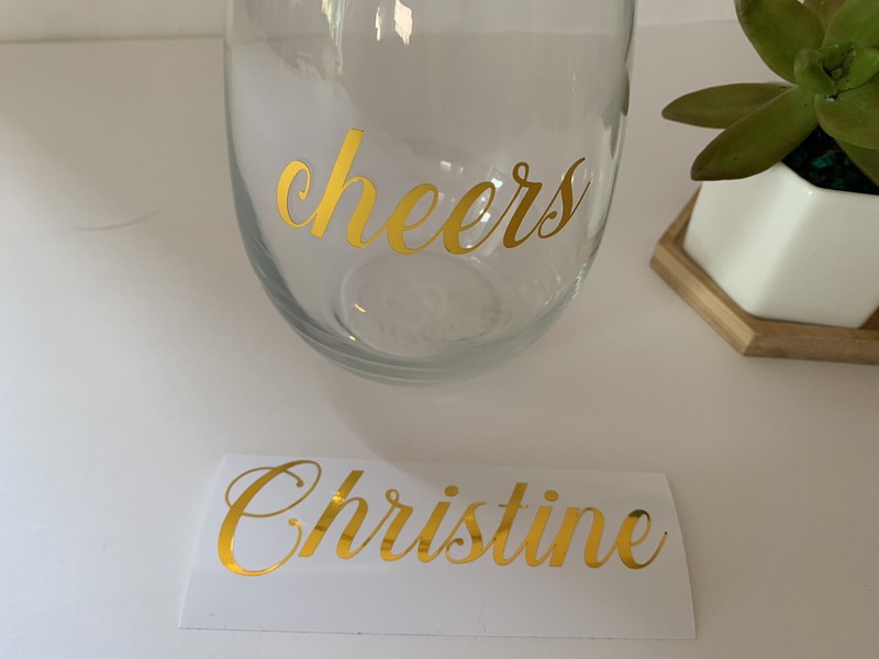 6" Custom Text Vinyl Lettering Sticker Decal Personalized Script Fonts In Chrome gallery