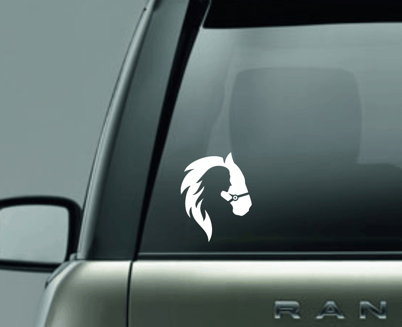 Horse Cowgirl Decal Car Truck SUV Window Bumper Wall Laptop Tablet Trailer gallery