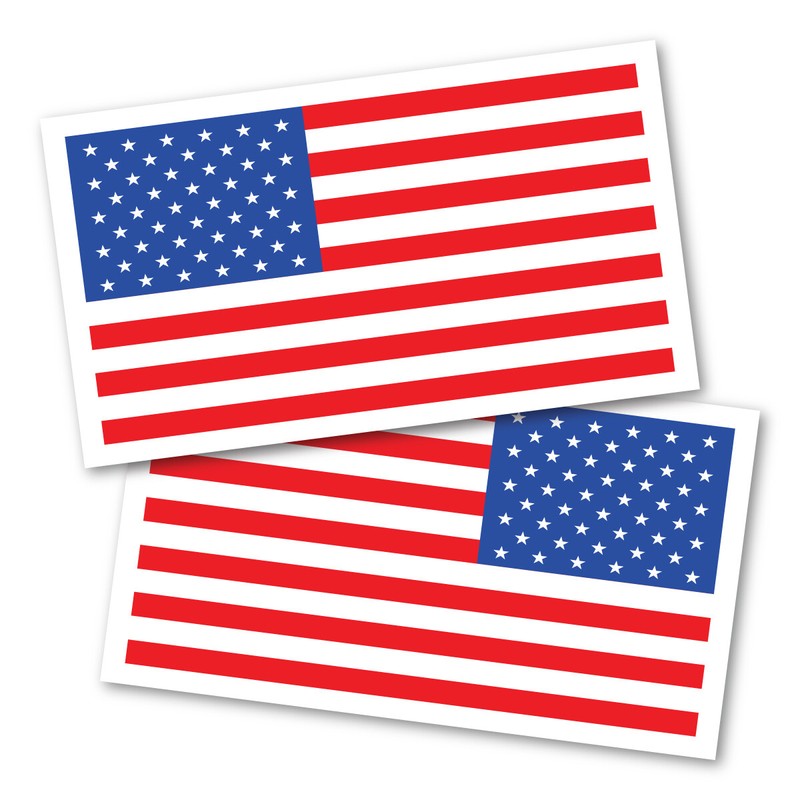 American Flag/ Reversed Flag Rectangle Magnet Pack