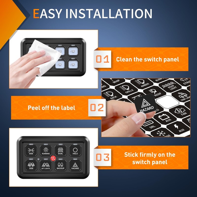 120PCS Switch Panel Stickers Multifunction Button Sticker for 6/8 Gang Label ... gallery