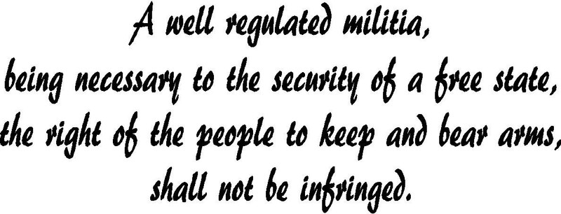 2nd Amendment Vinyl Decal Sticker usa patriot quote bill rights constitution