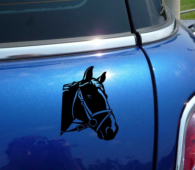 HORSE HEAD PORTRAIT FUNNY DECAL STICKER ART CAR WALL DECOR
