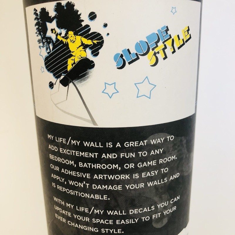 DCWV Decal Wall Art Slope Style Boy Peel & Stick Wall Art, Yellow/Black/Blue gallery
