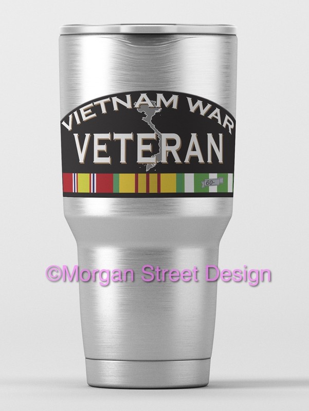 Yeti Vietnam War Veteran Die Cut Vinyl Phone Yeti Decal Sticker 