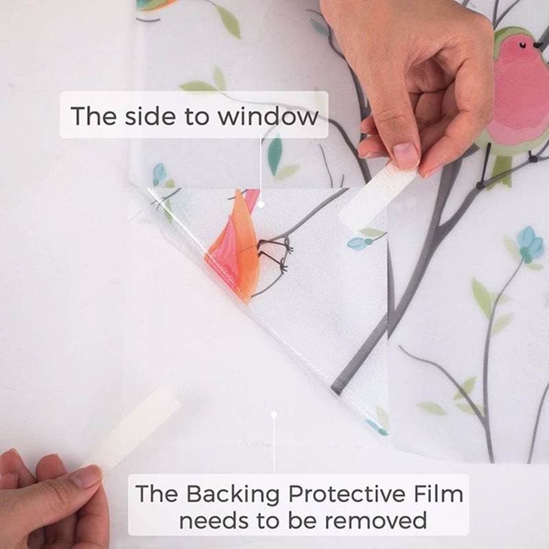 Privacy Casement Film Sticker NonAdhesive Frosted Bird Film for Home Decoration gallery