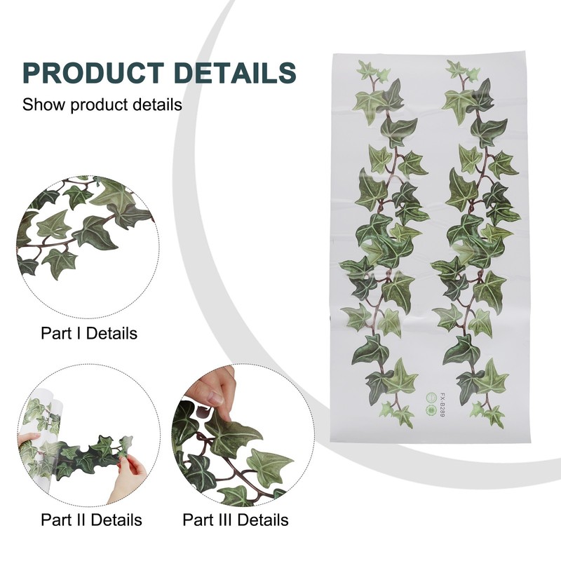 Decal Wall Sticker 14*112cm Bedroom DIY Decoration Decorative Green Vine