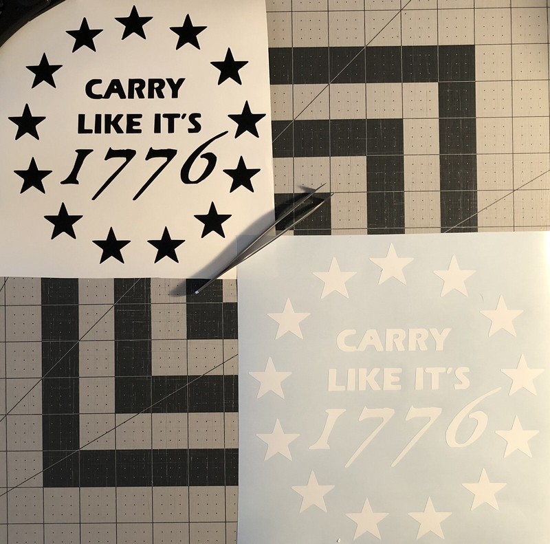 Vinyl Decal - Carry Like It's 1776 (2nd Amendment), Various Colors & Sizes gallery