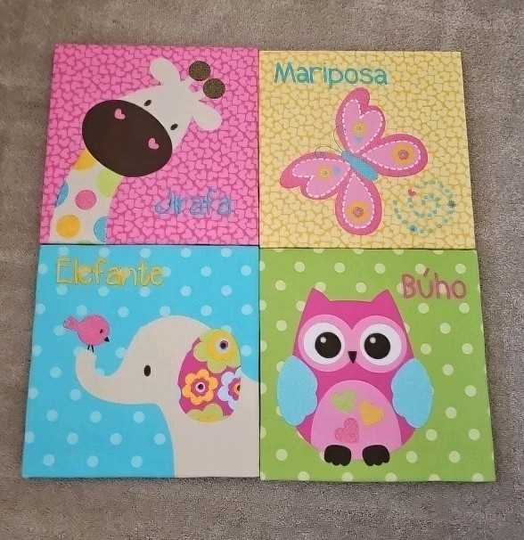 vianney new generation 4 decorative wall frames zoo. for Nursery or baby room gallery