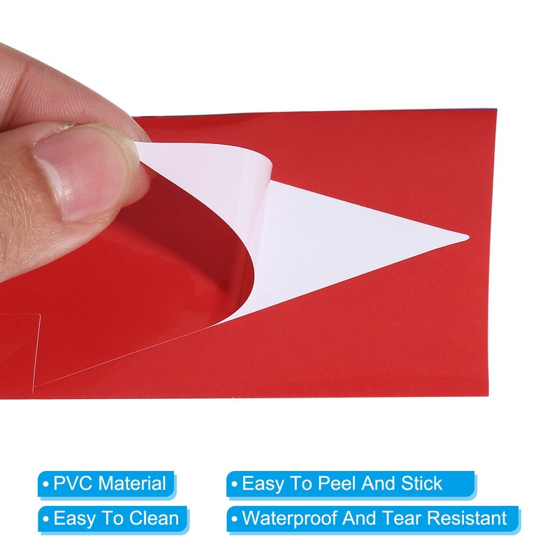 10Pcs Directional Arrow Sticker 8" L Self Adhesive Decal Sign Red gallery