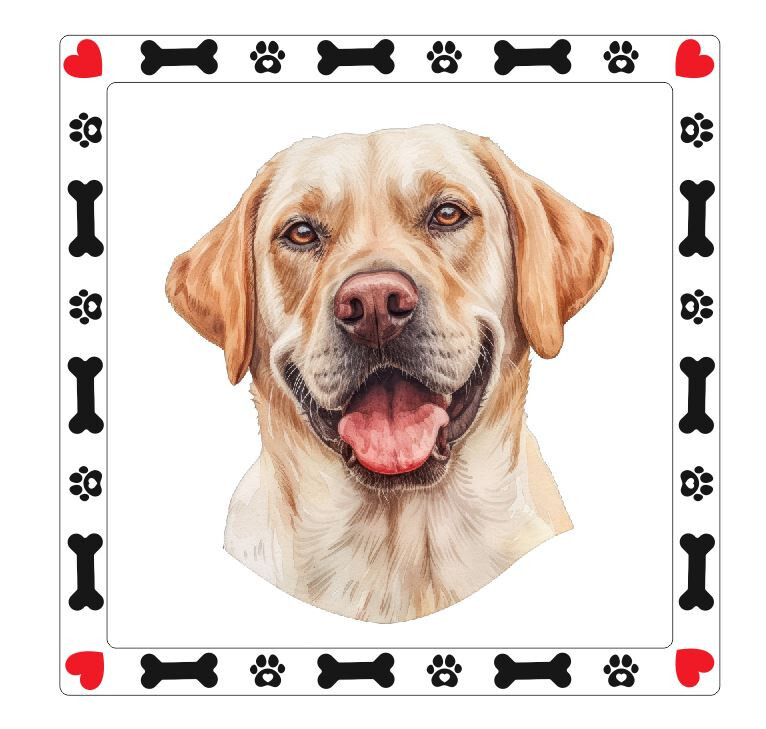 Yellow Lab Labrador Retriever Dog Sticker Decal A943