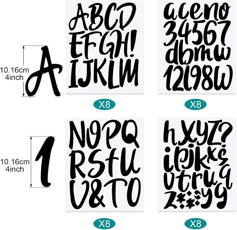 Self Adhesive Vinyl Letters - 576 Pieces, Alphabet gallery