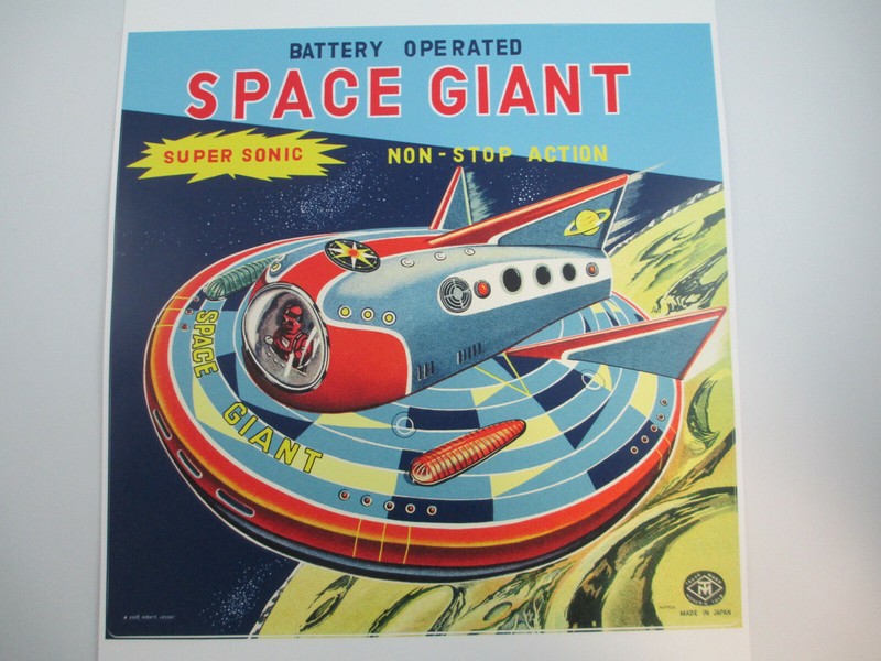 Retro Space Giant Spaceship Toy Vinyl Wall Decal Removable Repositionable gallery