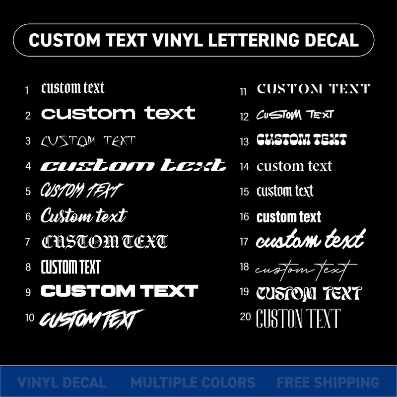 Custom Vinyl Lettering Decal – Personalized Sticker | Any Text or Name