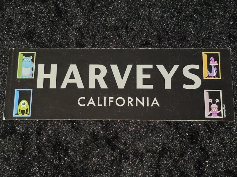 Harvey California Pixar Monsters Inc. 7.5″ x 2.5″ Vinyl Sticker