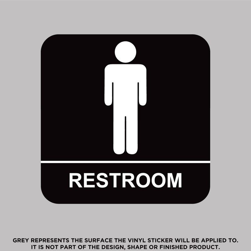 Various Bathroom & Rest Room High Quality Vinyl Sticker Signs & Decals gallery