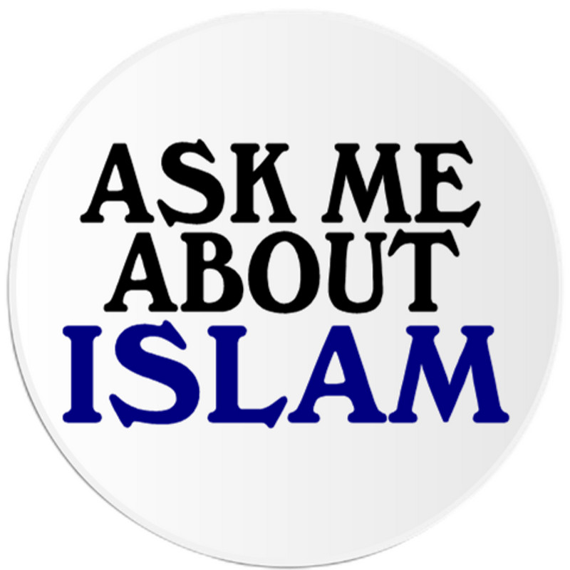 Ask Me About Islam – 10 Pack Circle Stickers 3″ x 3″ – Muslim Quran